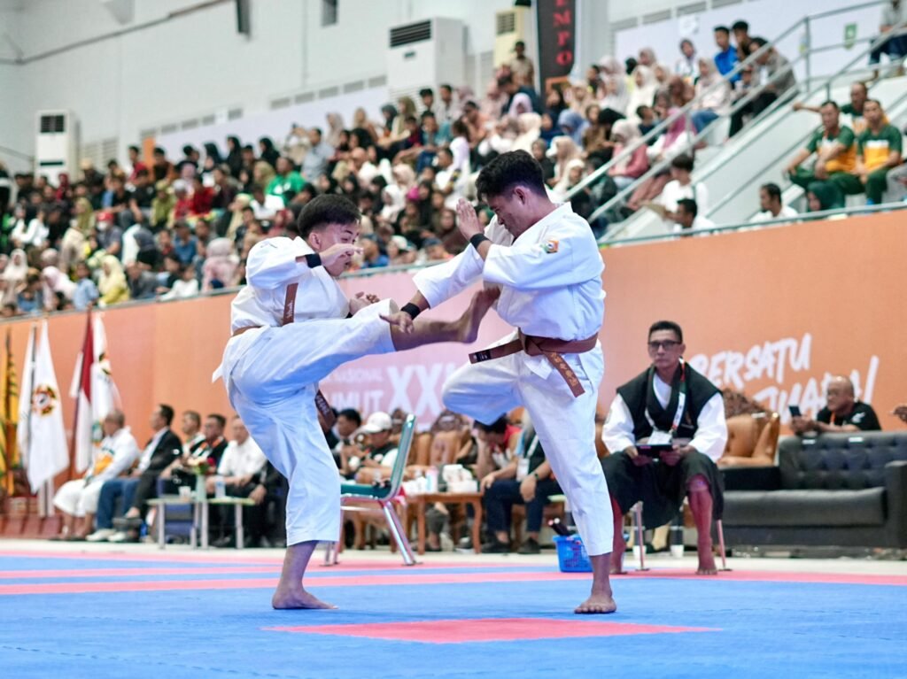 Wakil Hapkido Sultra saat bertarung di arena PON XXI.