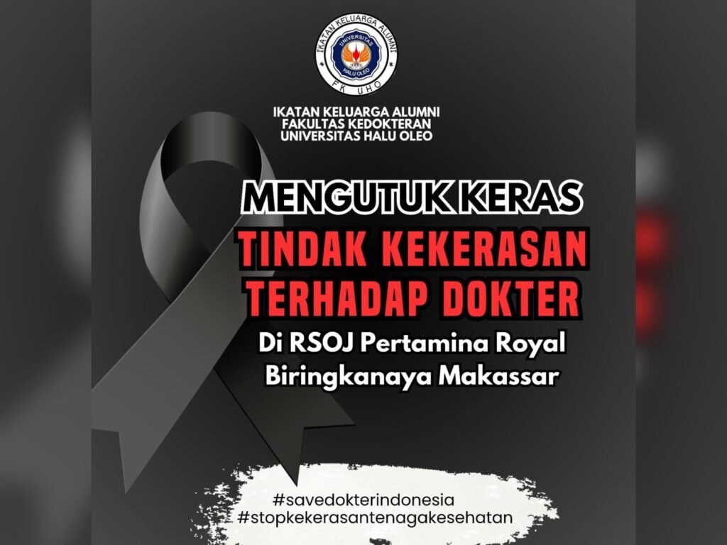 Flayer Ikatan Keluarga Alumni Fakultas Kedokteran UHO Kendari.