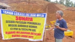 Tanah Istrinya Dirampas, Kakek di Konsel Nekat Adang Alat Berat Tambang Nikel