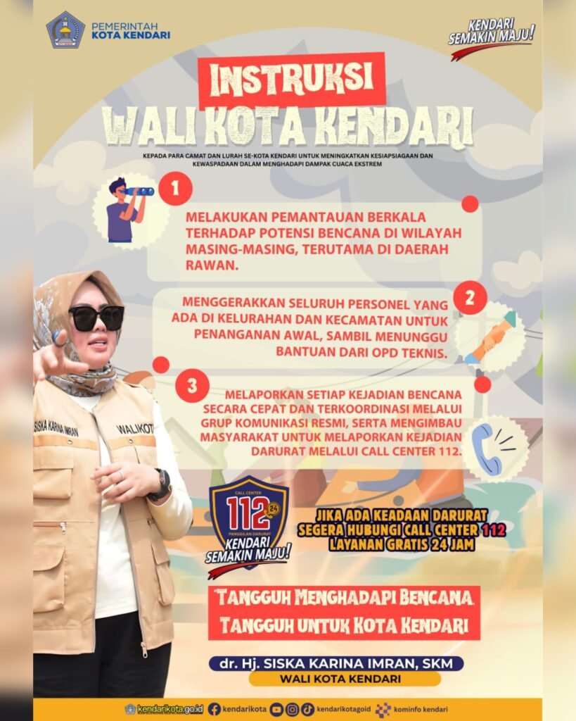 Flayer instruksi Wali Kota Kendari.