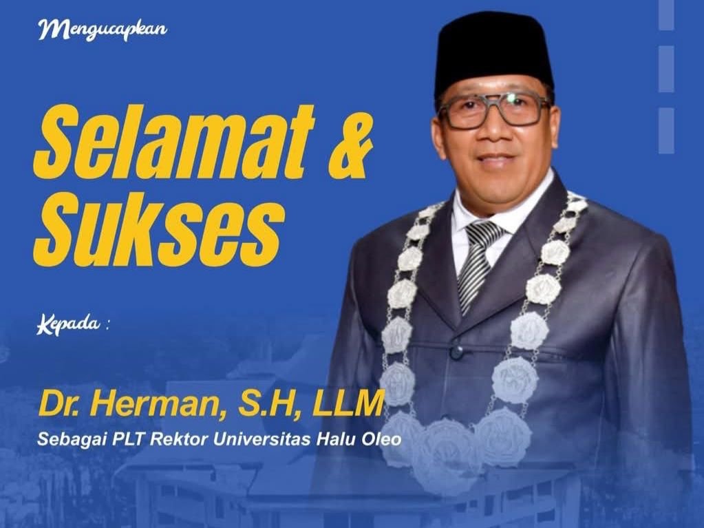 Dr. Herman Resmi Jadi Plt. Rektor UHO Kendari Dr. Herman Resmi Jadi Plt. Rektor UHO Kendari