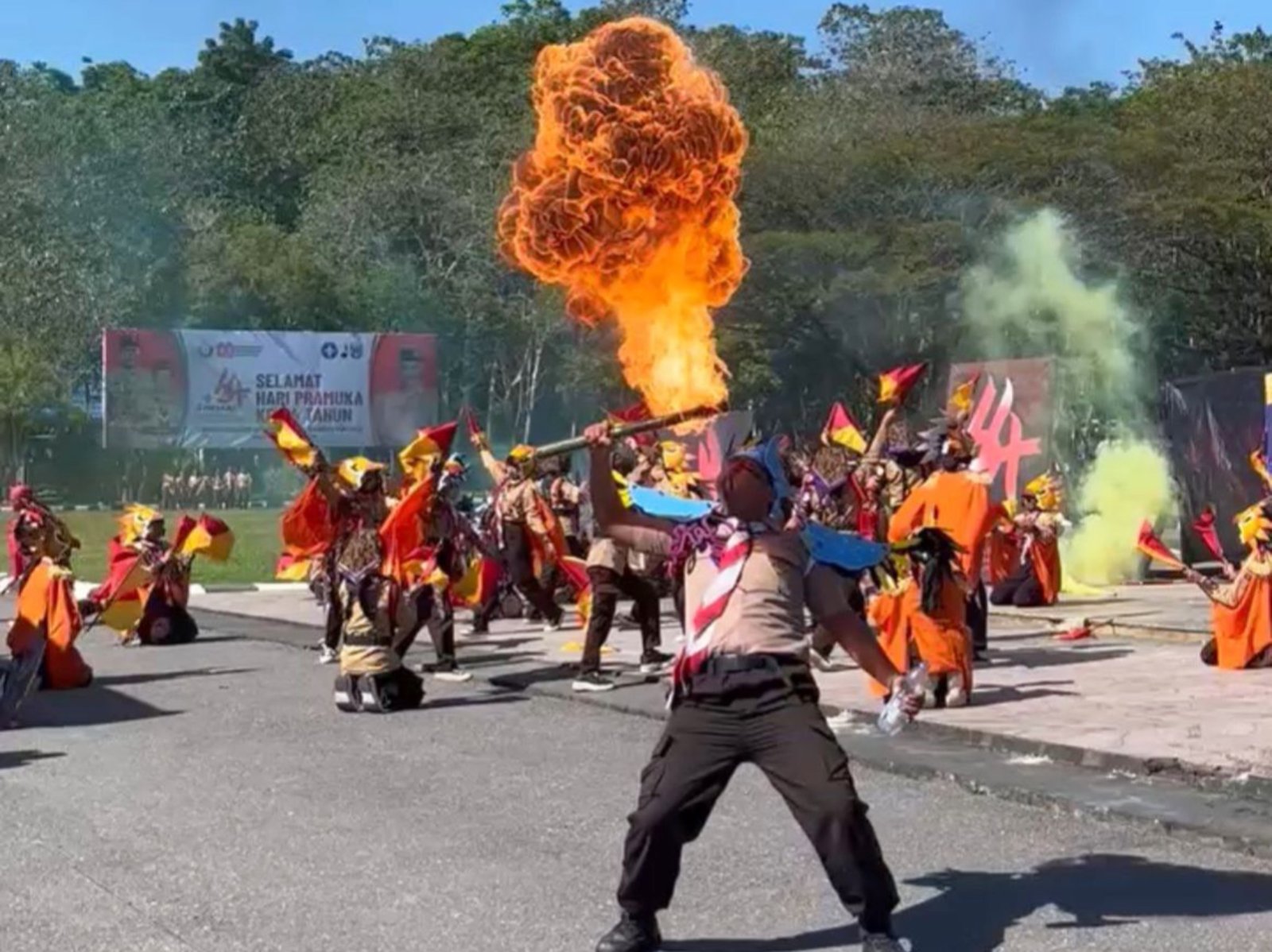 Atraksi sampai Teatrikal Warnai Peringatan Hari Pramuka ke-64 di Sultra Atraksi sampai Teatrikal Warnai Peringatan Hari Pramuka ke-64 di Sultra