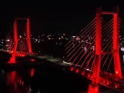 Sistem Pencahayaan Artistik Jadi Magnet Daya Tarik Visual Baru Jembatan Teluk Kendari