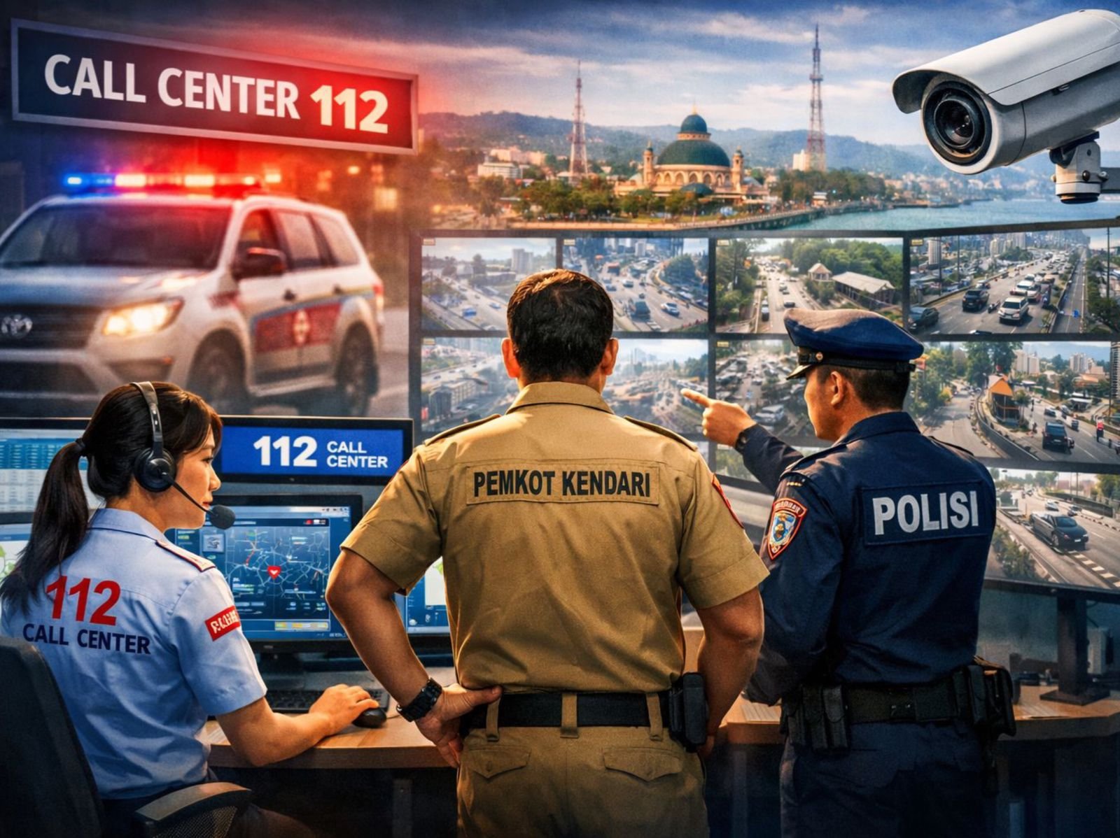 Call Center 112 dan CCTV Kominfo Kendari Perkuat Sinergi Pemkot-Kepolisian Call Center 112 dan CCTV Kominfo Kendari Perkuat Sinergi Pemkot-Kepolisian