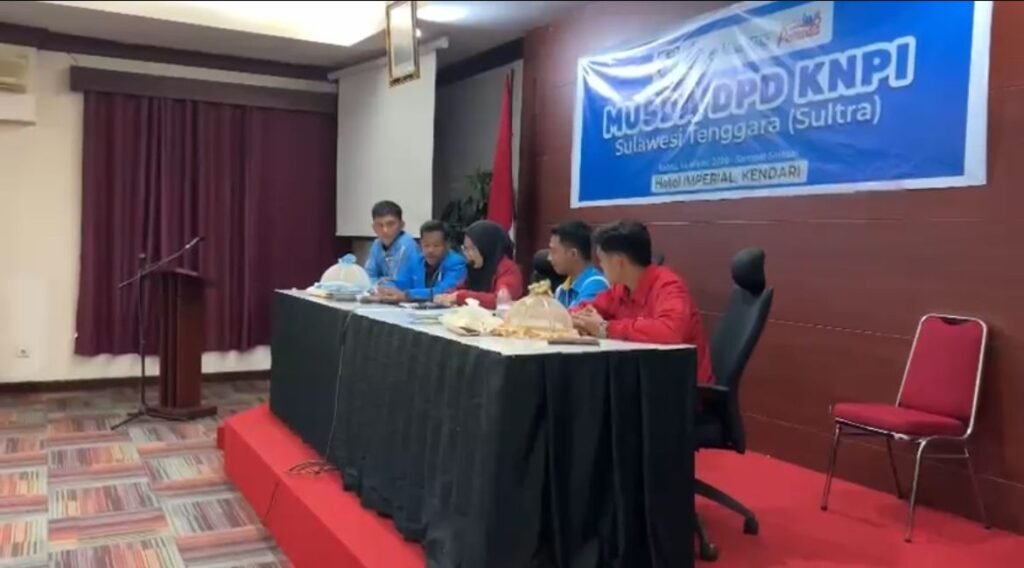 Musyawarah Daerah (Musda) KNPI Sultra 2026 di Claro Hotel Kendari.