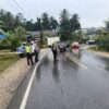 Motor Lepas Kendali di Jalan Poros Konawe – Kendari, Boncengan Tewas Ditabrak Truk
