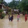 Meski Hujan Deras Reda, Rumah Warga di Bantaran Kali Wanggu Kendari Masih Tergenang Banjir