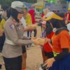 Aksi Humanis Polwan Ditlantas Polda Sultra Warnai May Day di Eks MTQ Kendari