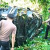 Mobil Pajero Masuk Jurang di Konut Usai Ban Pecah, 11 Penumpang Selamat