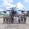 Pesawat Airbus A400M Perdana Mendarat di Bandara Haluoleo, Gubernur Sultra Tinjau Langsung