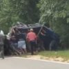 Truk Bermuatan Bambu Terbalik di Konawe, Sopir dan 10 Penumpang Alami Luka-Luka