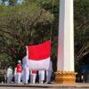 HUT ke-81 RI, Paskibraka Sultra Tuntaskan Tugas Pengibaran Sang Merah Putih di Kantor Gubernur