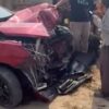 Diduga Mengantuk, Pengemudi Ayla Tabrak Tiang Pagar di Kendari