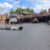 Momen Warga Tolak Eksekusi Lahan By-pass Kendari, Adang Excavator hingga Baring di Aspal
