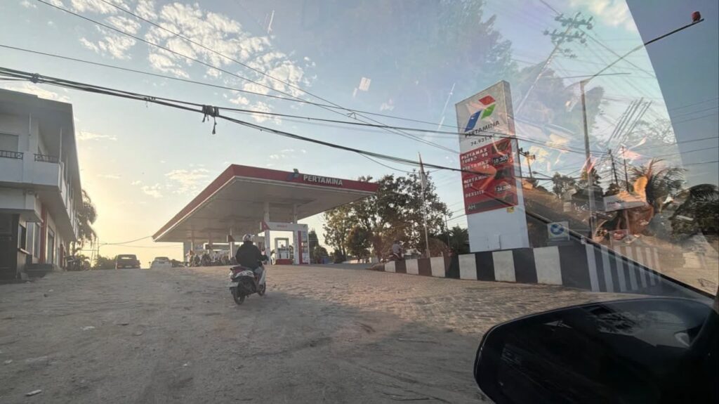 Kondisi SPBU Bonggoeya di Kelurahan Bonggoeya, Kecamatan Wuawua, Kota Kendari.