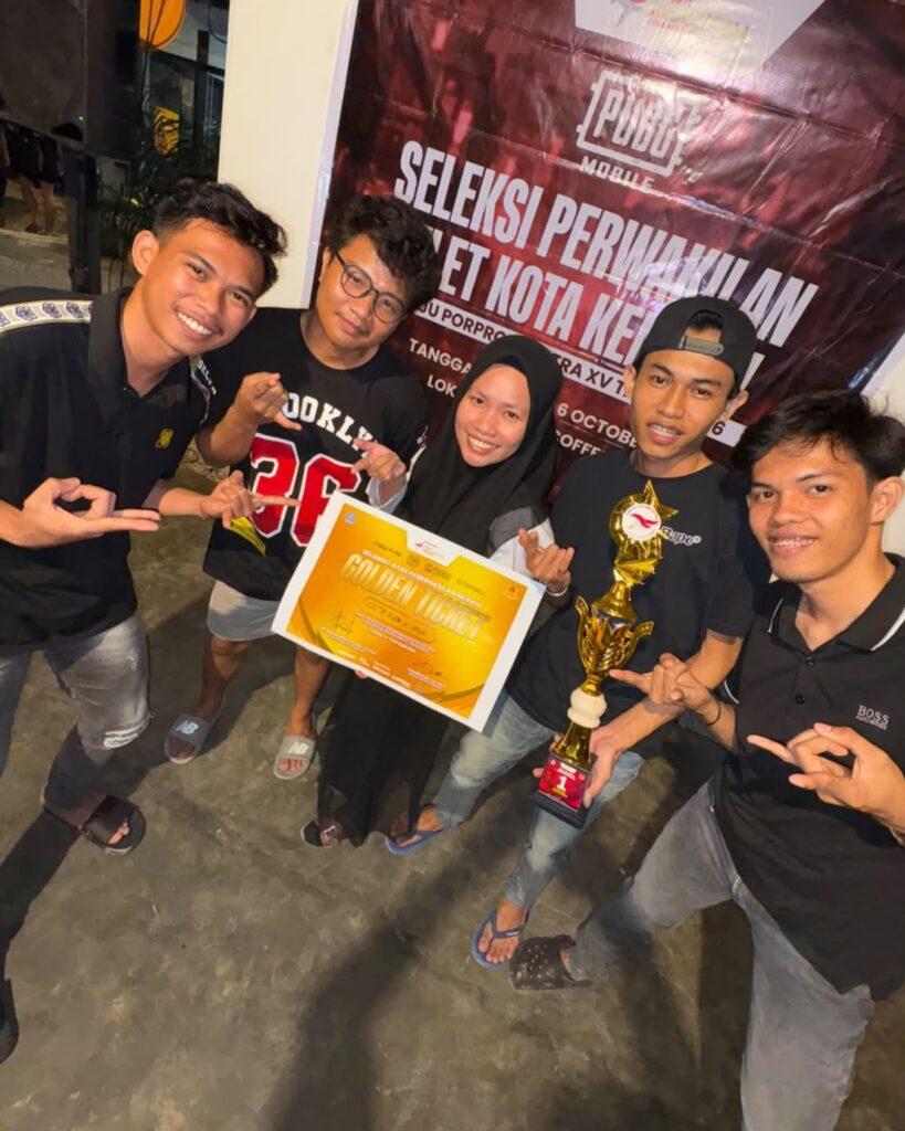 Tim e-sport Kendariinfo, Octaflow saat berhasil mengamankan golden tiket pada seleksi perwakilan atlet Kota Kendari untuk Porprov 2026.
