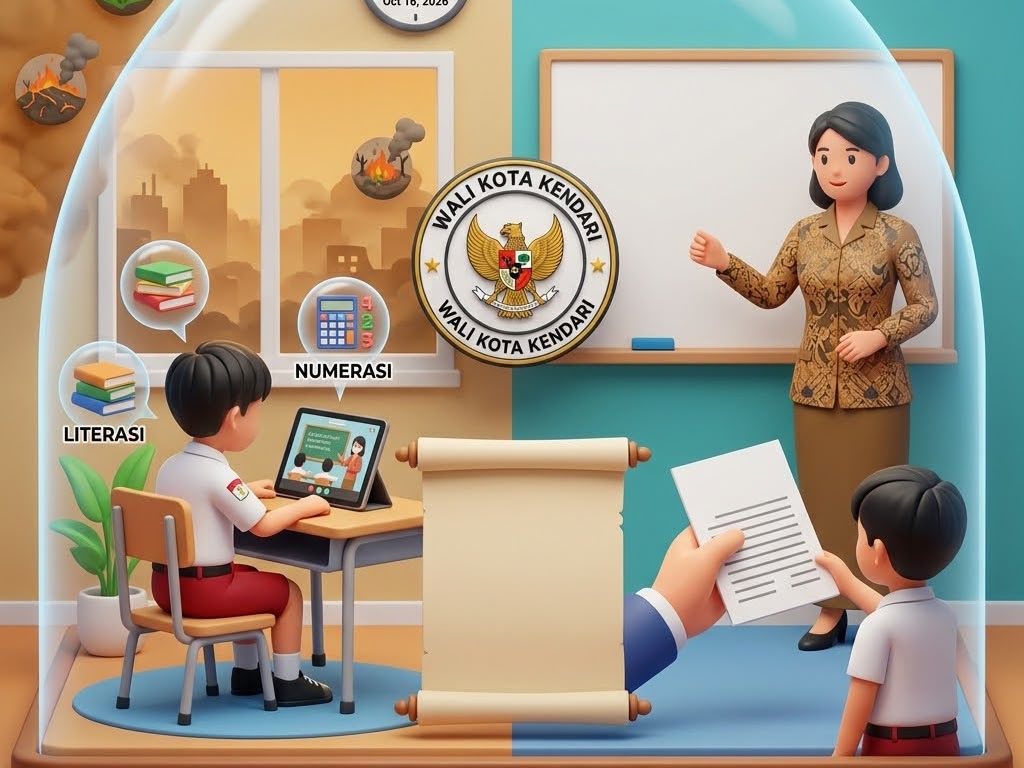 Pemkot Kendari Berlakukan Sekolah Daring hingga 23 Oktober 2026 Imbas Kabut Asap Pemkot Kendari Berlakukan Sekolah Daring hingga 23 Oktober 2026 Imbas Kabut Asap