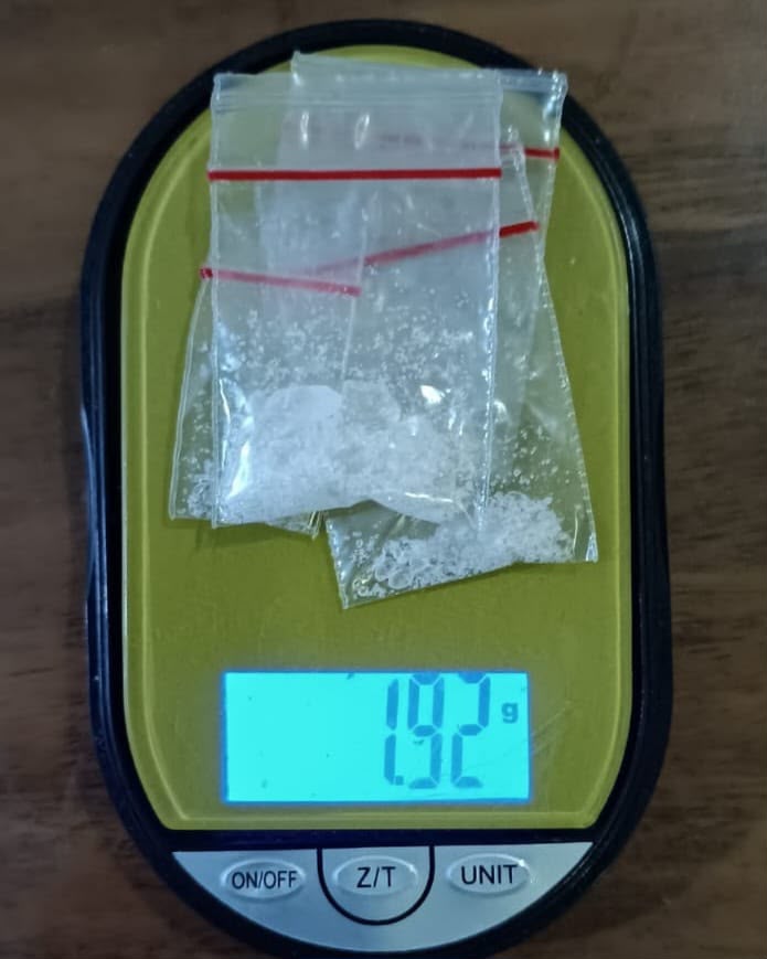 Barang bukti sabu-sabu seberat 1.92 gram milik pria berinisial SI (36), warga Kelurahan Butungbutung, Kecamatan Katobu, Kabupaten Muna, Sulawesi Tenggara (Sultra).