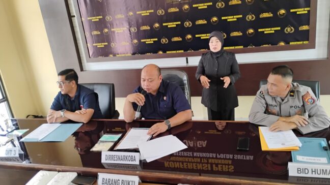 Polda Sultra Ungkap Peredaran Sabu-Sabu 3,5 Kg di Kendari, 2 Pelaku Diamankan